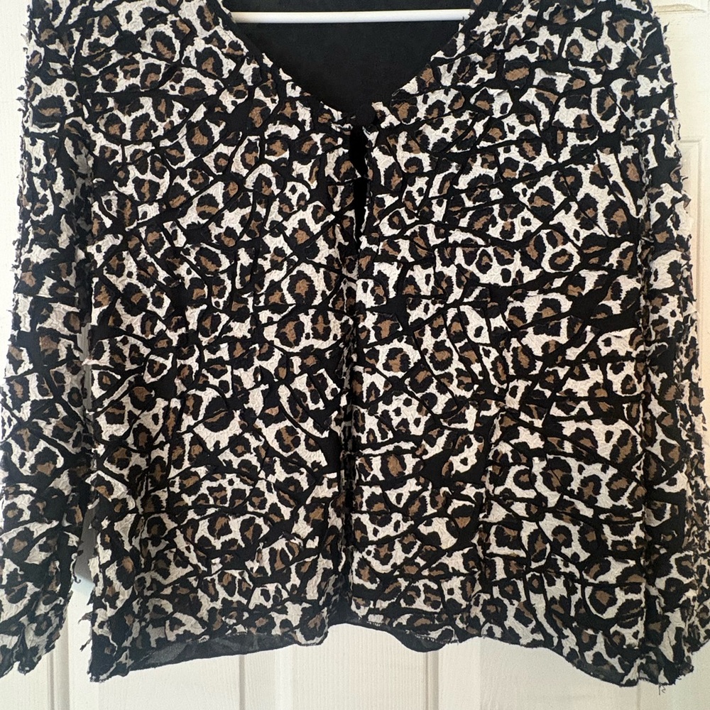 Madison Leigh Black, Brown and Cream Patterned Jacket